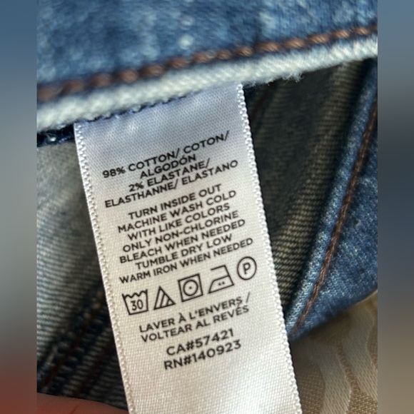 LOFT Curvy High Rise Straight Petite Jeans 27/4 - Picture 4 of 4